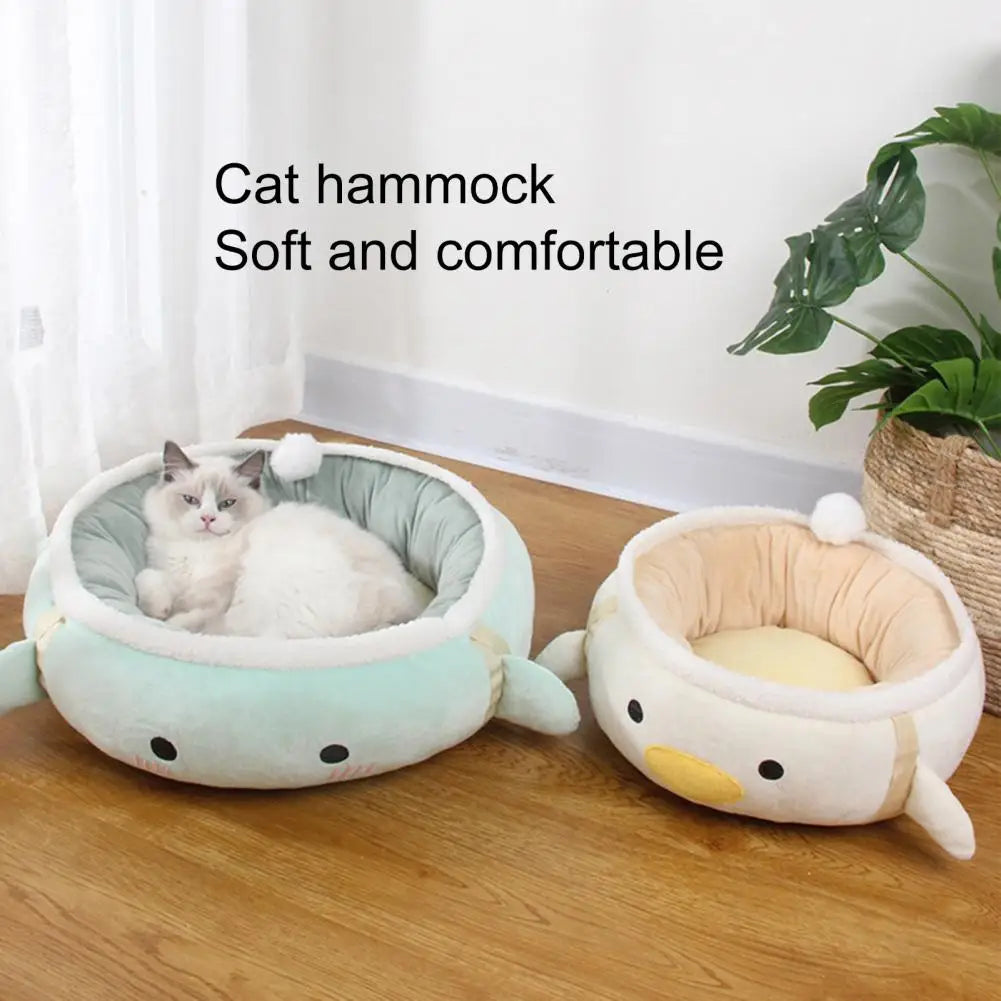 Pet Hammock Non-sticky Hair Cat Nest Thickened Warm  Pretty Winter Pet Sofa Bed Kitten Hanging Bed