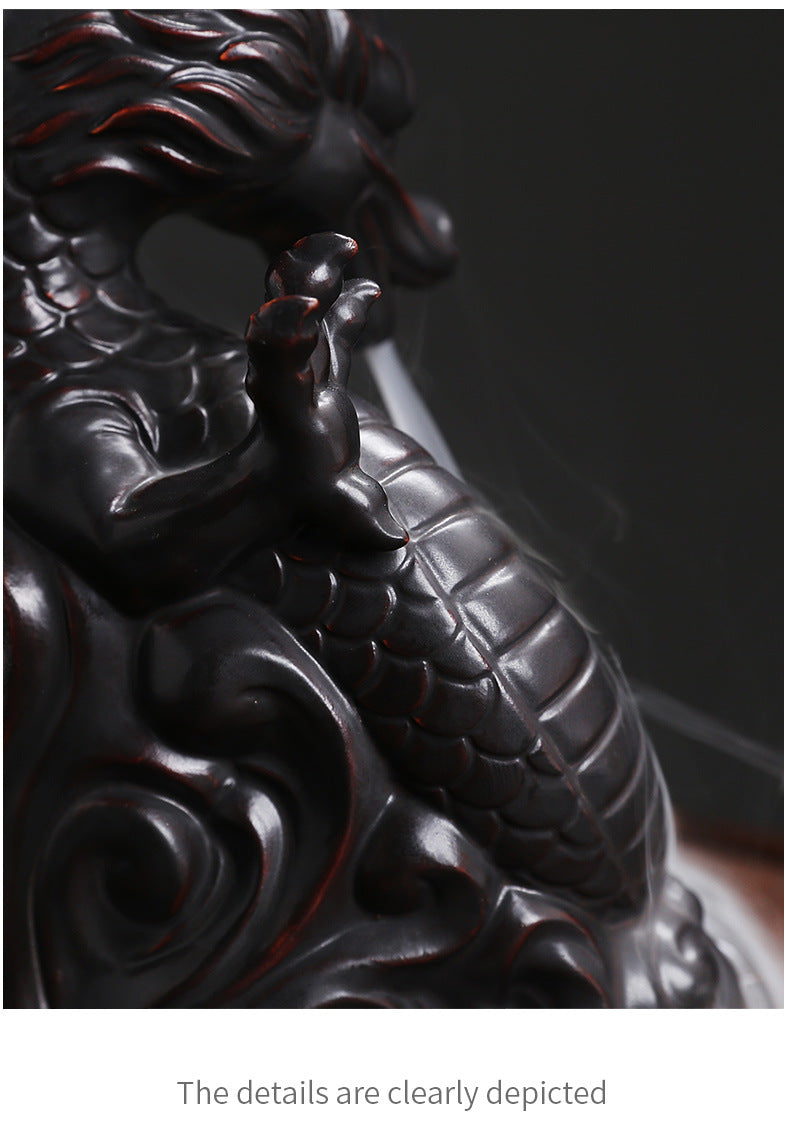 1pc, Dragon Backflow Incense Burner Ceramic Incense Holder, for Home Decor Aromatherapy Relaxation Gifts (Without Incense）