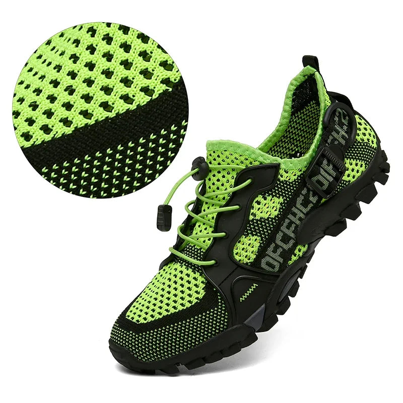 Men's Shoes Summer Breathable Mesh Outdoor Non-slip Light Walking Casual Trekking Sneakers Beach Wading Shoes Unisex Women