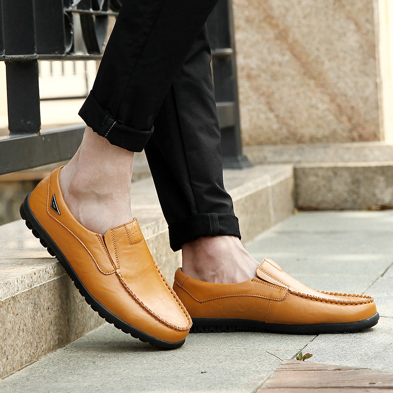 Genuine Leather Men Casual Shoes Luxury Brand Mens Loafers Moccasins 2023 Breathable Slip on Italian Driving Shoes Plus Size 47