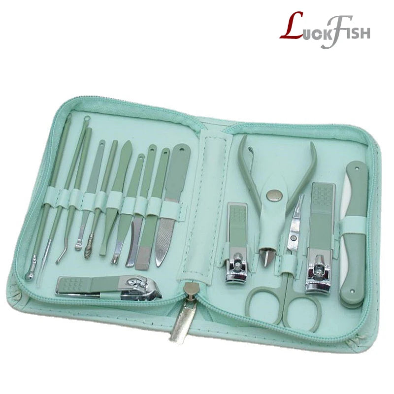 7/12/15/22pcs Nail Scissors Set Nail Clipper Ear Pick Pedicure Tools Professional Manicure Accessories Tool Multifunctional Tool