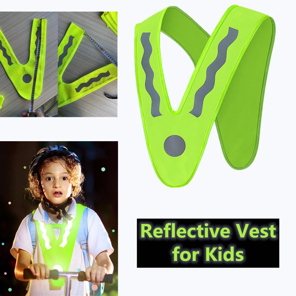 Reflective Bands Elastic Armband Wristband Ankle Leg Straps Kids Safety Reflector Tape Straps for Night Jogging Biking Running