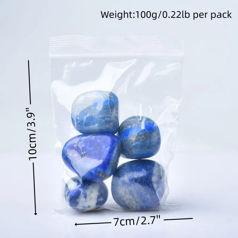 Natural Lapis Lazuli Tumbled Stones for Wicca Reiki Healing Crystals Polished Energy Chakra Stone Ornament