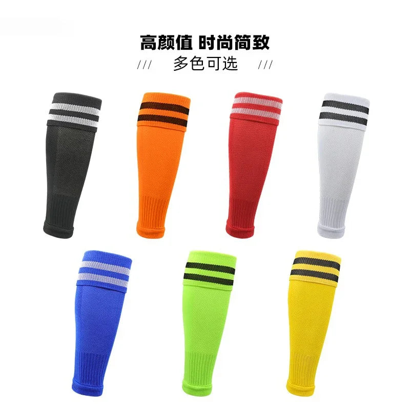 New Style Adult Football Calf Socks Over-the-Knee Soccer Leggings Socks Kids Breathable Sports Knee Pads Leg Cover Joint Knee