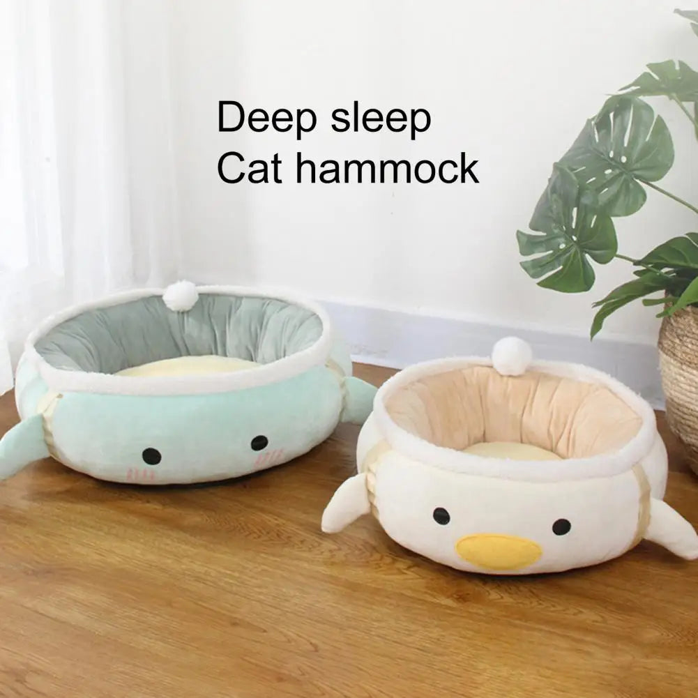 Pet Hammock Non-sticky Hair Cat Nest Thickened Warm  Pretty Winter Pet Sofa Bed Kitten Hanging Bed