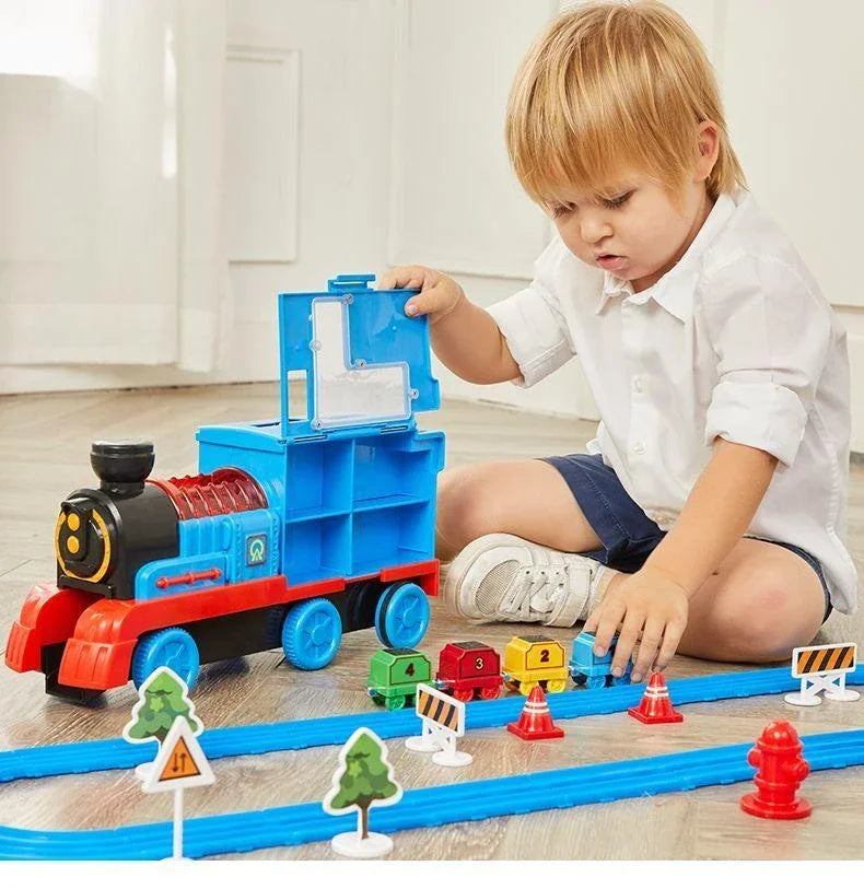 Thomas and Friends Rail Train Suit Racing Track Orbital Set Big Size Train Storage Box Toy Casting Alloy Model Children Toy Gift