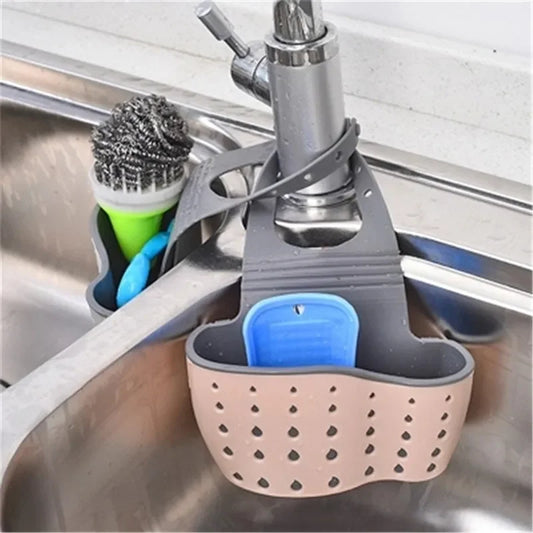 Useful Suction Cup Kitchen Sponge Drain Holder PP rubber Toilet Soap Shelf Organizer Sponge Storage Rack Basket Wash Cloth Tools