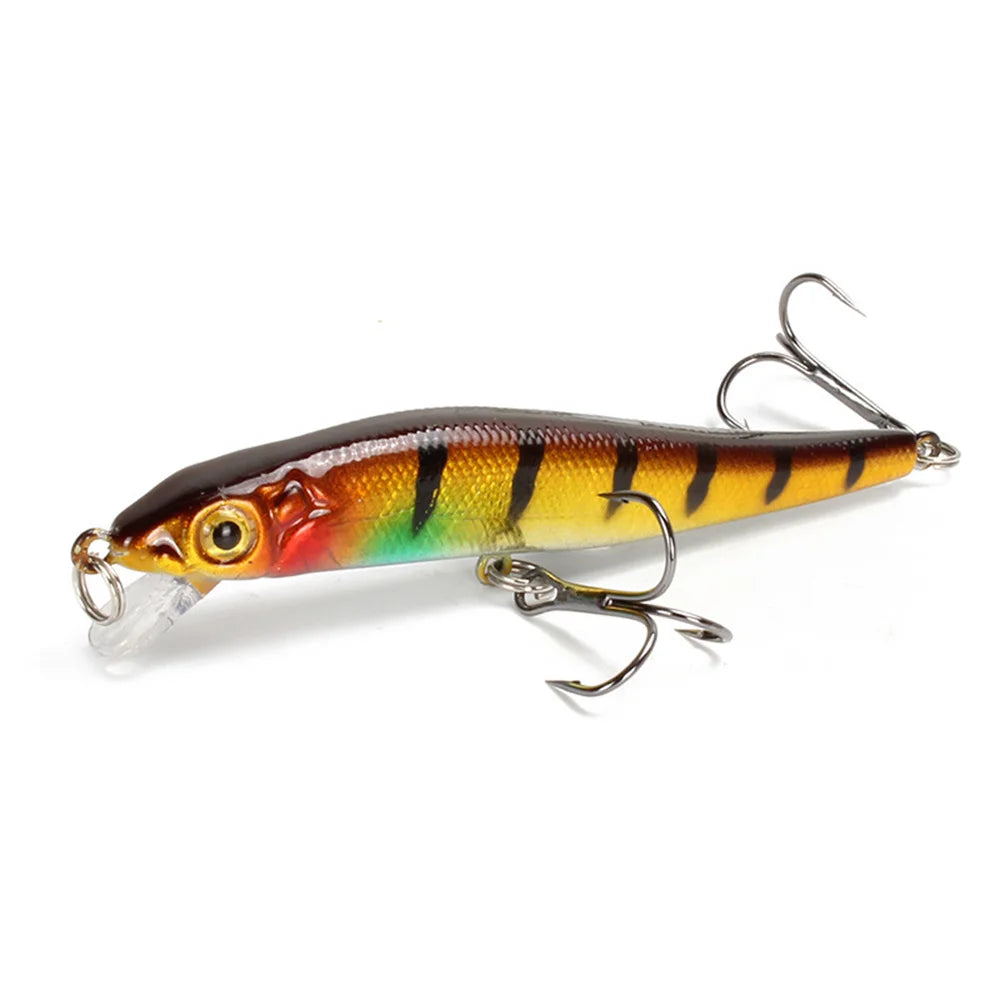 1Pcs Floating Crankbait Minnow Fishing Lures 5.8g 85mm Bass Trolling Pike Plastic Hard Bait Wobbler Swimbaits Pesca Tackle