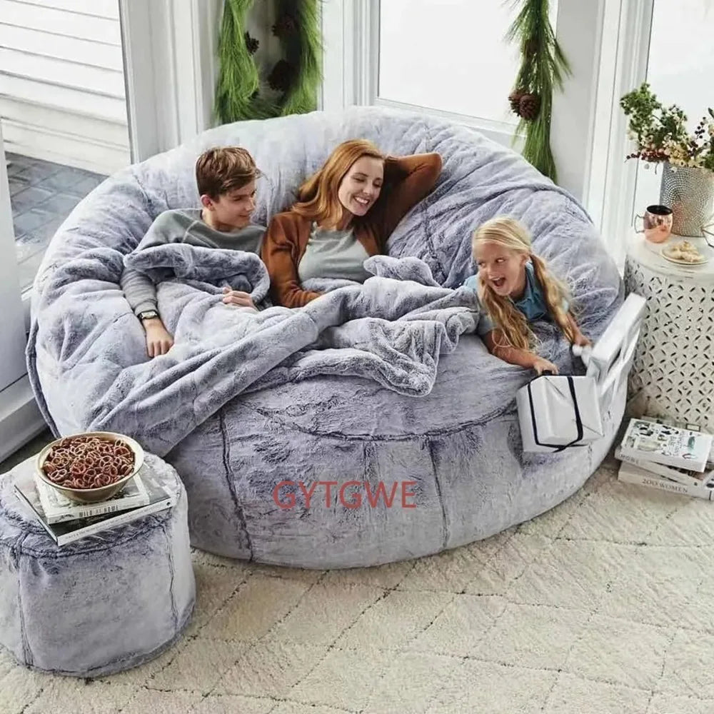 bean bag Chair ，for Adults Covers6FT No Filler Huge Large Fluffy Bean Bag Adult Sitting Chairs2Seater or4Seater for Living Room