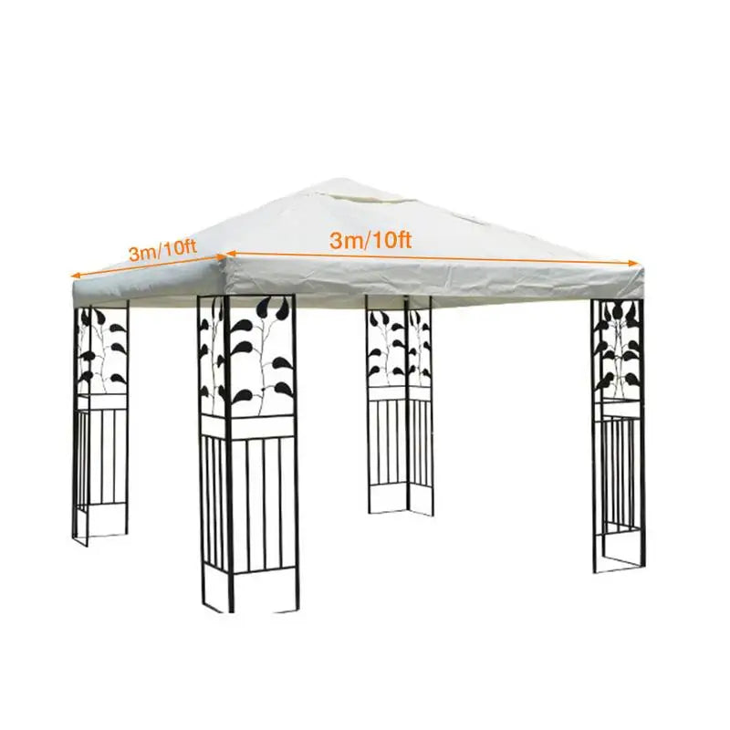 3X3M Canopy Top Cover Replacement Four-Corner Tent Cloth Foldable UV Protection Patio Pavilion Replace Gazebo Canopy Top Cover