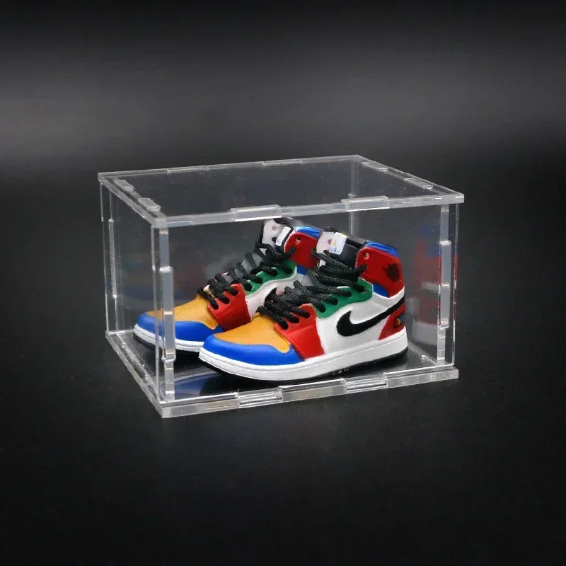 Birthday Gift AJ1 Shoe Model Three-dimensional Sneakers Cake Decoration Car Ornament Jewelry Mini Shoe Model Wall Shoes Gift Box