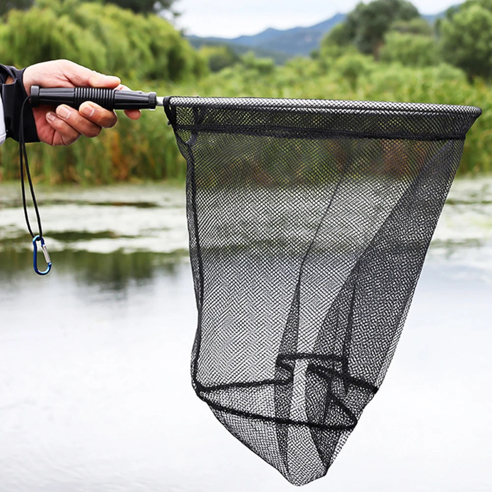 50cm Pole Network Trap Aluminum Alloy Retractable Fishing Net Portable Collapsible Mesh Trout Hand Net Foldable Fishing Tools