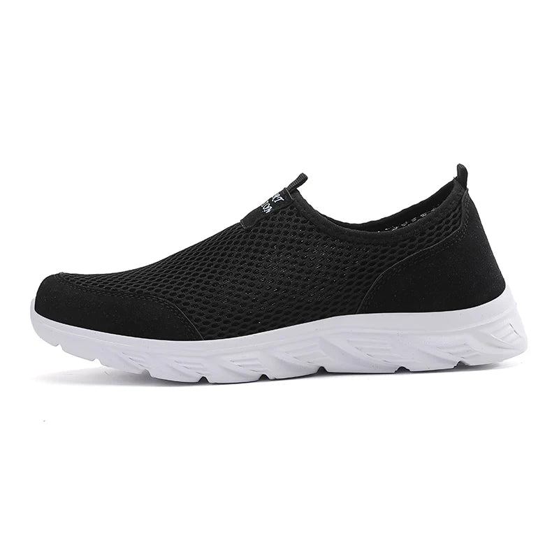 Breathable Summer Sneakers Men Casual Sport Shoes Light Weight Mesh Footwear For Running Slip On Walking Shoes