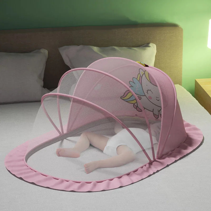 Foldable Crib Mosquito Net Baby Bed Net Polyester Travel Bed Netting Newborn Summer Cradle Bed for Children Mosquito Tent