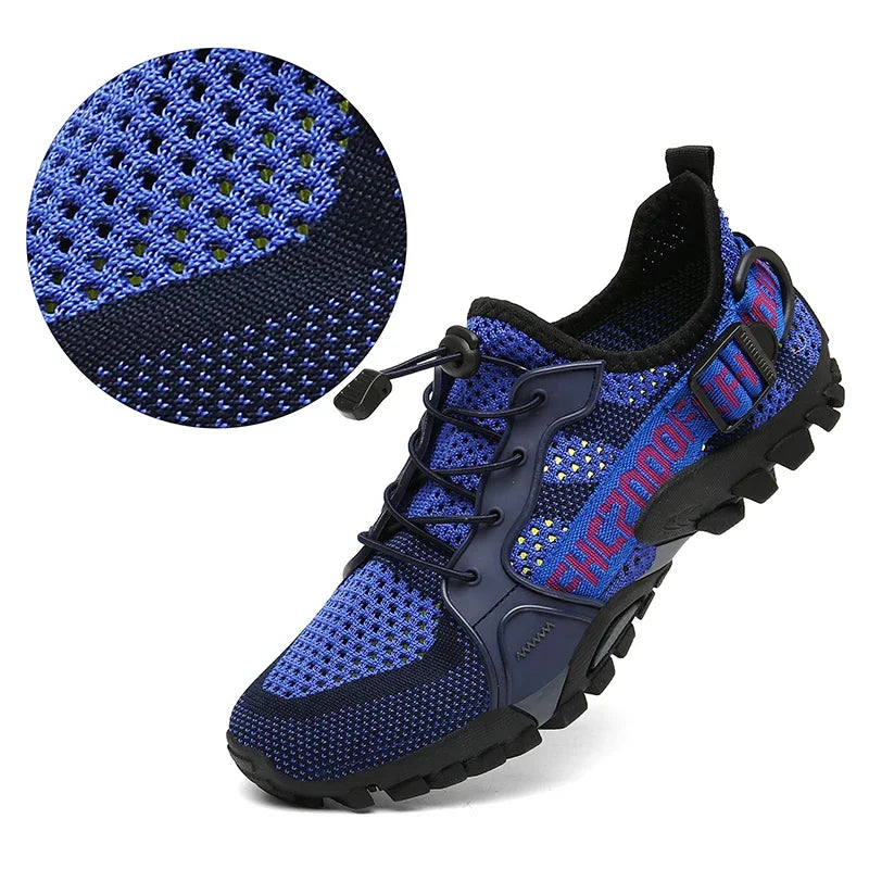 Men's Shoes Summer Breathable Mesh Outdoor Non-slip Light Walking Casual Trekking Sneakers Beach Wading Shoes Unisex Women