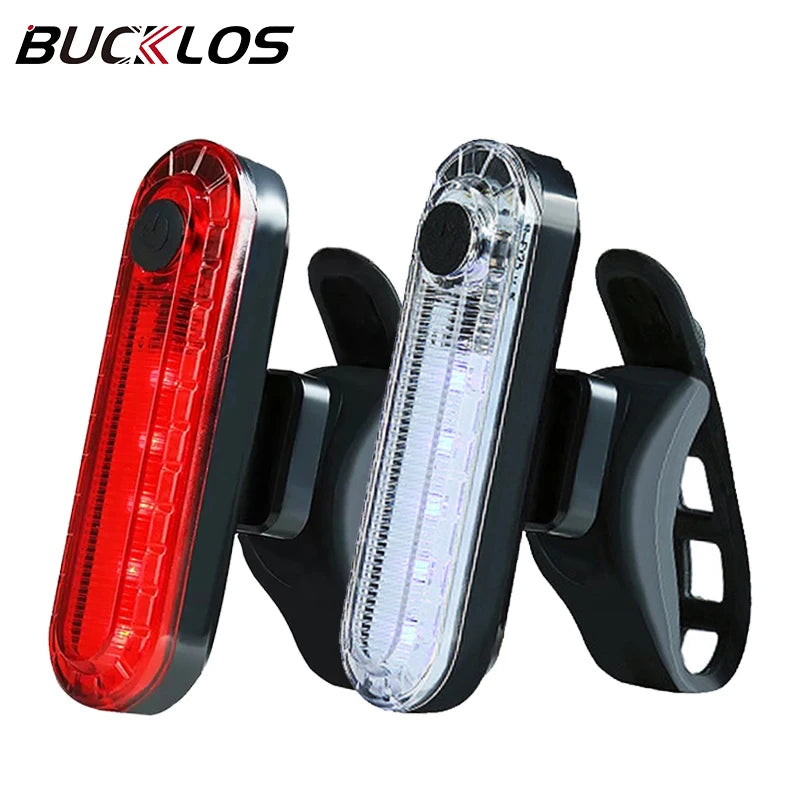 Cycling Lighting Mini Rear Bicycle Taillight USB Rechareable Front Rear Light Front Rear Back Light Red White Lamp Sport Camping