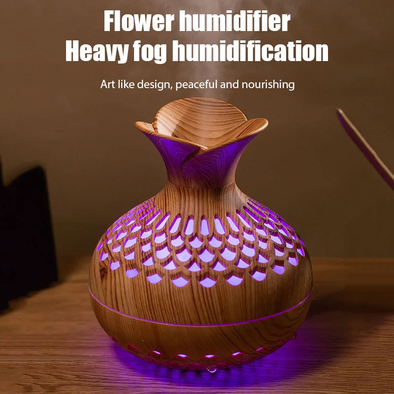 300ml Wood Grain Air Humidifier Essential Oil Aroma Diffuser USB Home Car Office Ultrasonic humidificador Portable Mini Purifier