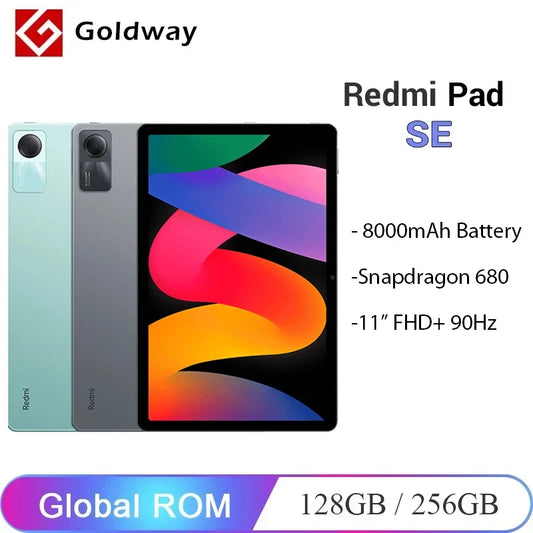 Xiaomi Redmi Pad SE Global ROM Tablets 128GB 256GB 11" FHD+ 90Hz Display Snapdragon 680 Octa Core Mi Tabet SE 8000mAh Battery