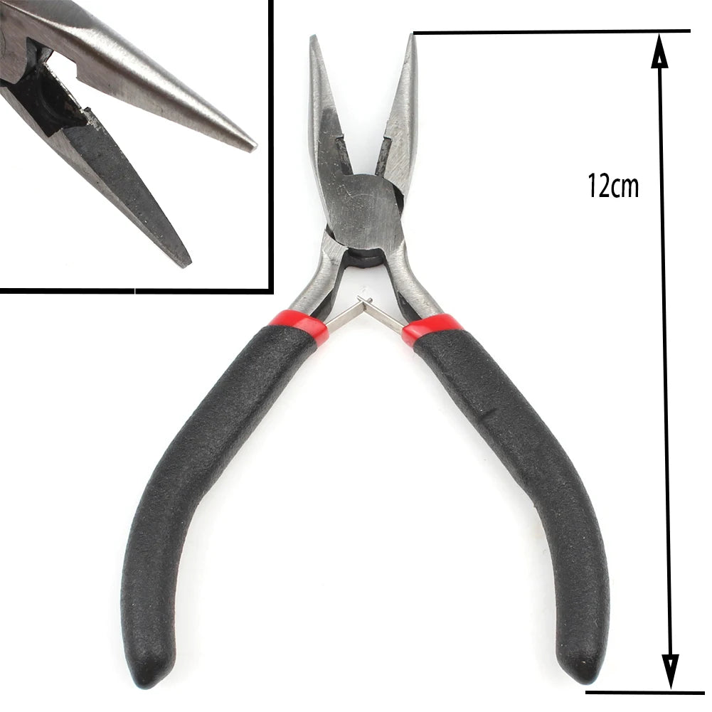 1Pcs Mini Pliers Insulated Cutter Clamping Stripping Wire Crimping Cable Cutters Round Long Nose Pliers For Jewelry Making Tools