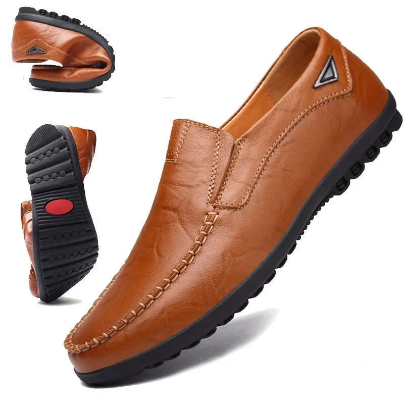 Genuine Leather Men Casual Shoes Luxury Brand Mens Loafers Moccasins 2023 Breathable Slip on Italian Driving Shoes Plus Size 47