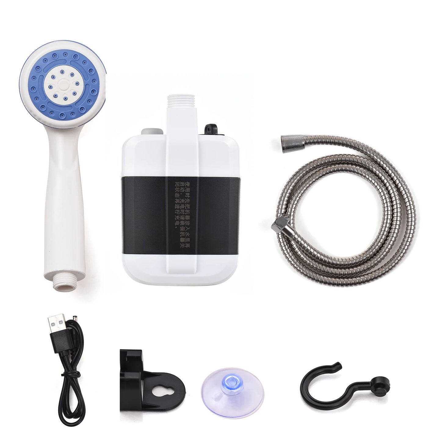 Portable Camping Shower Outdoor USB Rechargeable Electric Shower Pump for Camping Car Washing Gardening Pet Cleaning Traveling