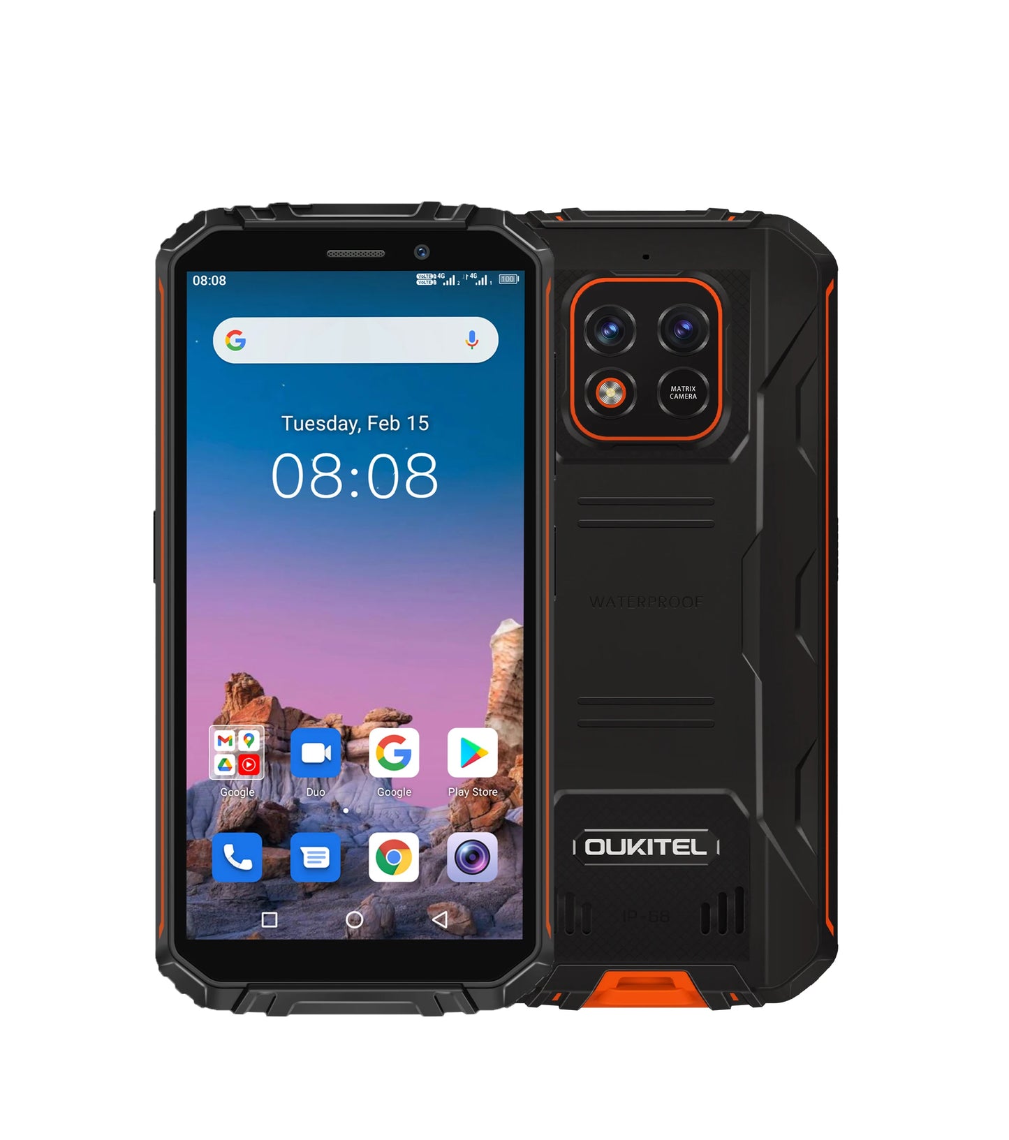 OUKITEL WP18 12500mAh Battery Rugged Smartphone 4GB+32GB 5.93"HD Quad-Core Helio A22 Cell Phone Android 11 Mobile Phone