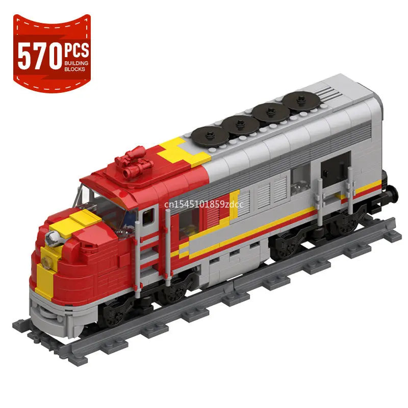 Moc High-Tech City Train Railways Building Blocks Set Retro Steam Train Carriage Bricks Constructor DIY Toys Birthday xmas Gifts