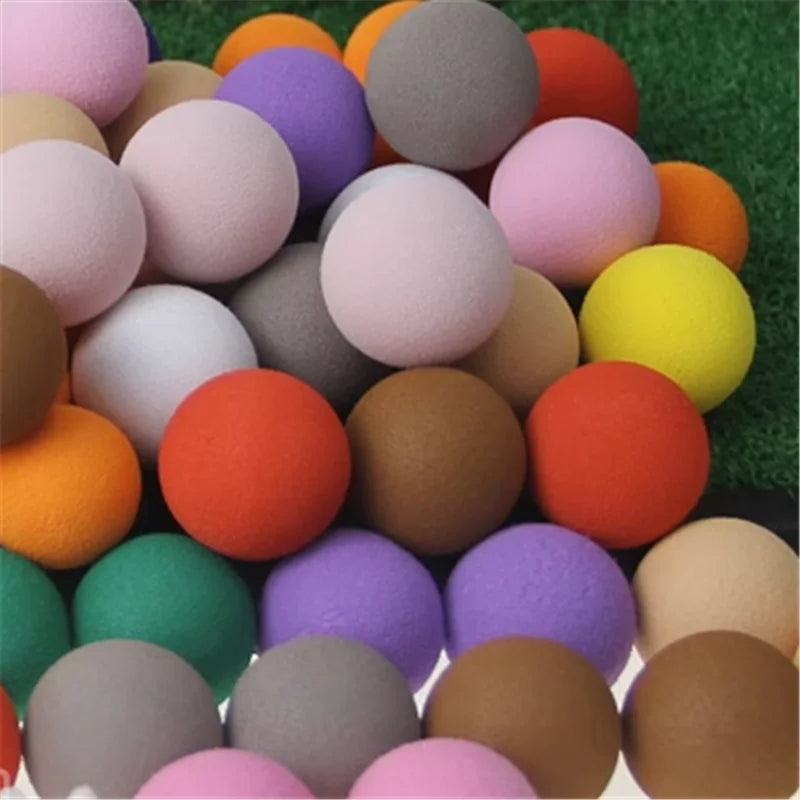 50pcs 10 Colors 25mm Colorful EVA Foam Soft Sponge Balls For Children Practice