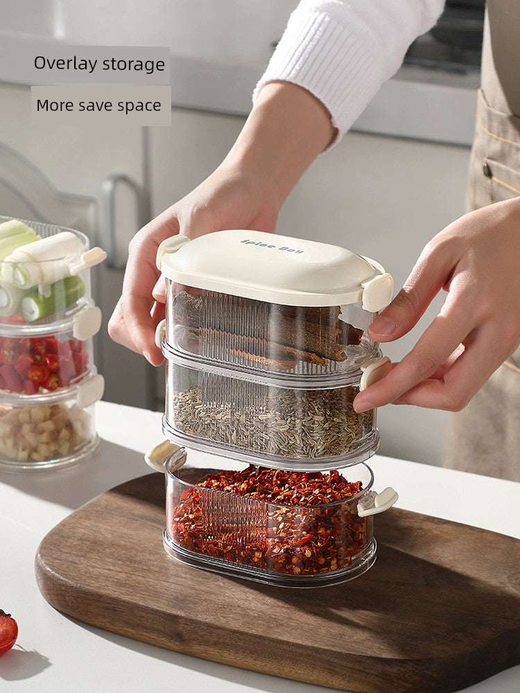 Food Grade Kitchen Pepper Seasoning Sealed Jar Storage Box