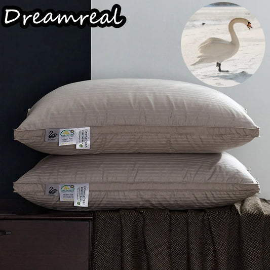 100% Goose Down Pillows Neck Pillows for Sleeping Bed Pillow 100% Cotton Cover with Goose Donw 1pc Hotel Collection Soft Comfort