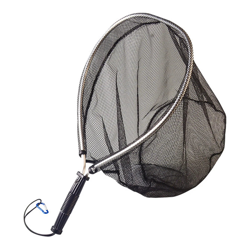 50cm Pole Network Trap Aluminum Alloy Retractable Fishing Net Portable Collapsible Mesh Trout Hand Net Foldable Fishing Tools