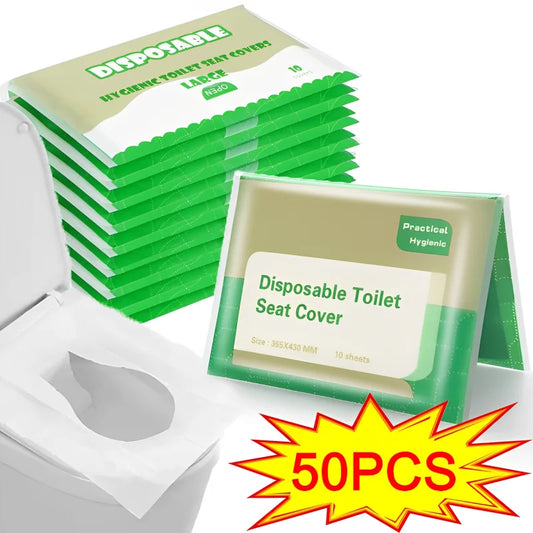 Portable Disposable Toilet Seat Cover Mat Waterproof Toilet Pad Camping Hotel Bath Accessories Sanitary Personal Protective Tool