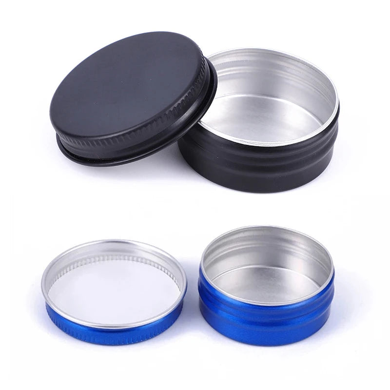 10Pcs 5ML/10ML/15ML Empty Aluminum Tin Jar For Packing Cream Balm Nail Candle Cosmetic Round Storage Container Mini Metal Boxes