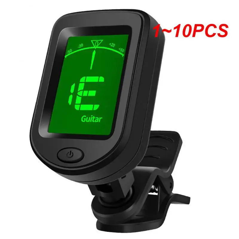 1~10PCS Guitar Tuner Digital Clip-On Tone Tuner LCD for Electric Urikri Bass Violin Universal 360 Degree Rotatable Guitar