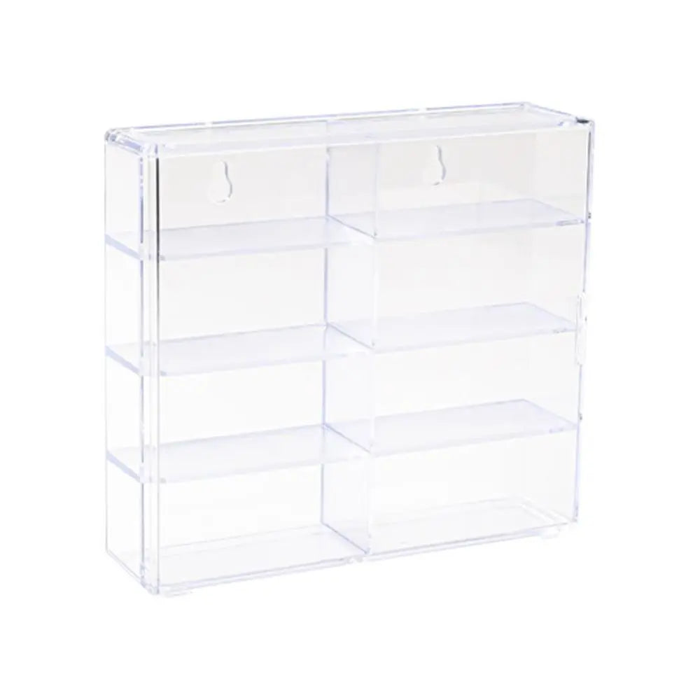 Transparent 1:64 Toy Model Cars Display Box Acrylic Dustproof Cabinet 8 Grids Wall Mounted Storage Box Hotwheels Cars