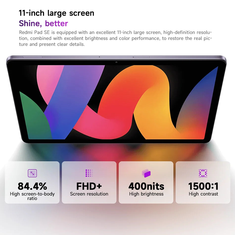 Xiaomi Redmi Pad SE Global ROM Tablets 128GB 256GB 11" FHD+ 90Hz Display Snapdragon 680 Octa Core Mi Tabet SE 8000mAh Battery