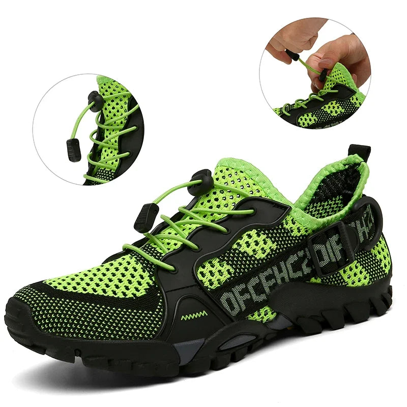 Men's Shoes Summer Breathable Mesh Outdoor Non-slip Light Walking Casual Trekking Sneakers Beach Wading Shoes Unisex Women