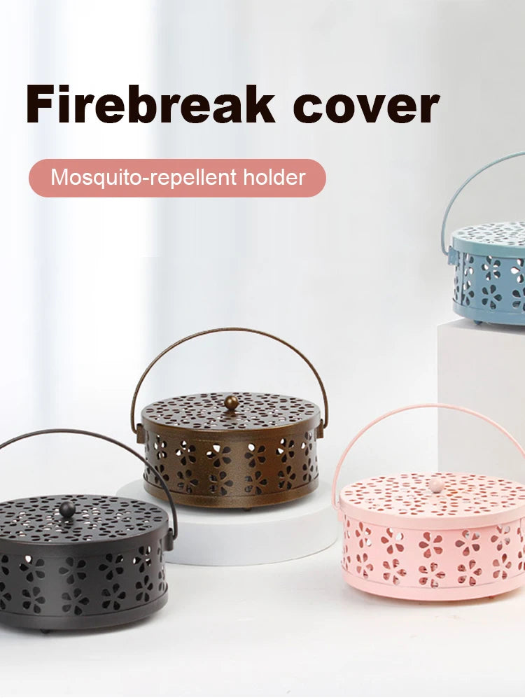 Portable Mosquito Coil Tray Holder Home Insect Repellent Anti-fire Sandalwood Incense Burner Box Anti-Mosquito Supplies