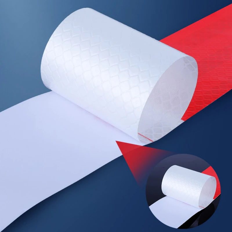 Width 5cm Red white Reflective Adhesive Tape Sticker For Truck Motorcycle Bicycle Car Styling