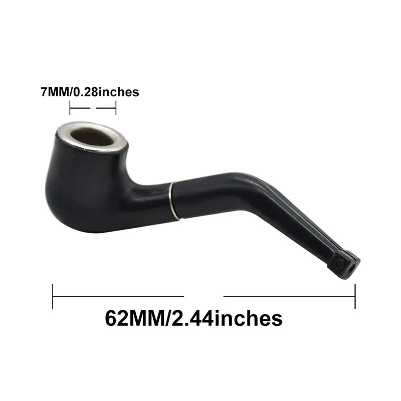 2pcs Pipe Black Hookah Durable Mini Delicate Smoking Pipe Tobacco Pipe Smoke Mouthpiece Tobacco Pipes Cigarette Holder