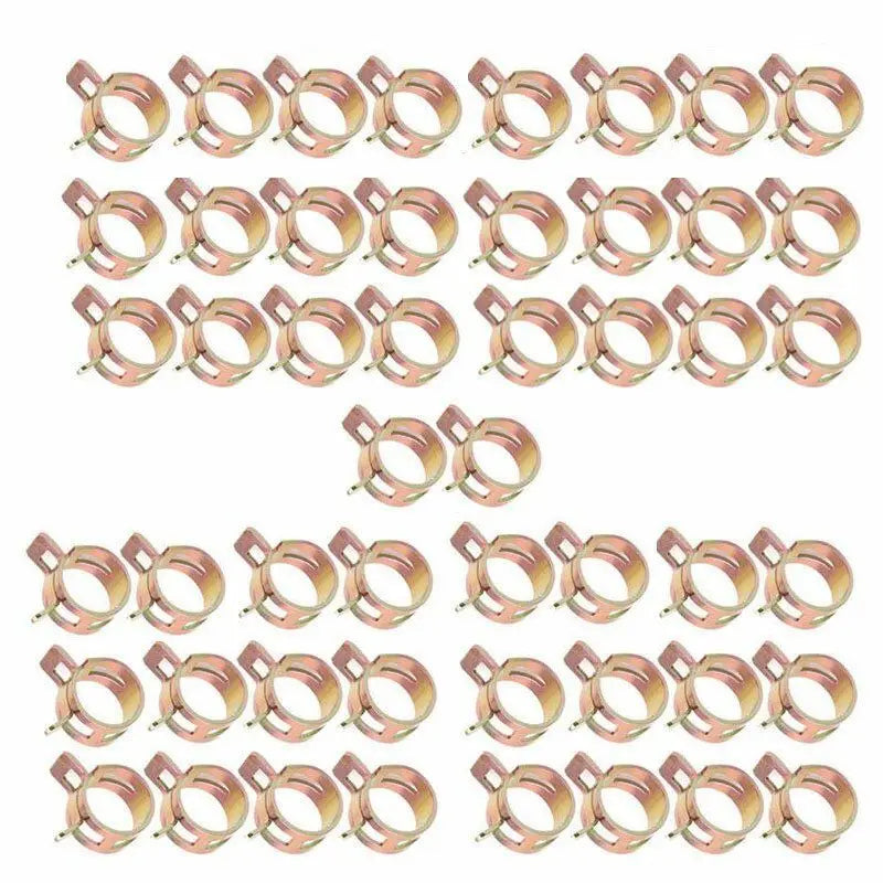 50pcs/set Car Spring Clips Fastener 5/6/7/8/9mm Spring Clip Fuel Water Line Hose Pipe Air Tube Clamps Auto Accessories