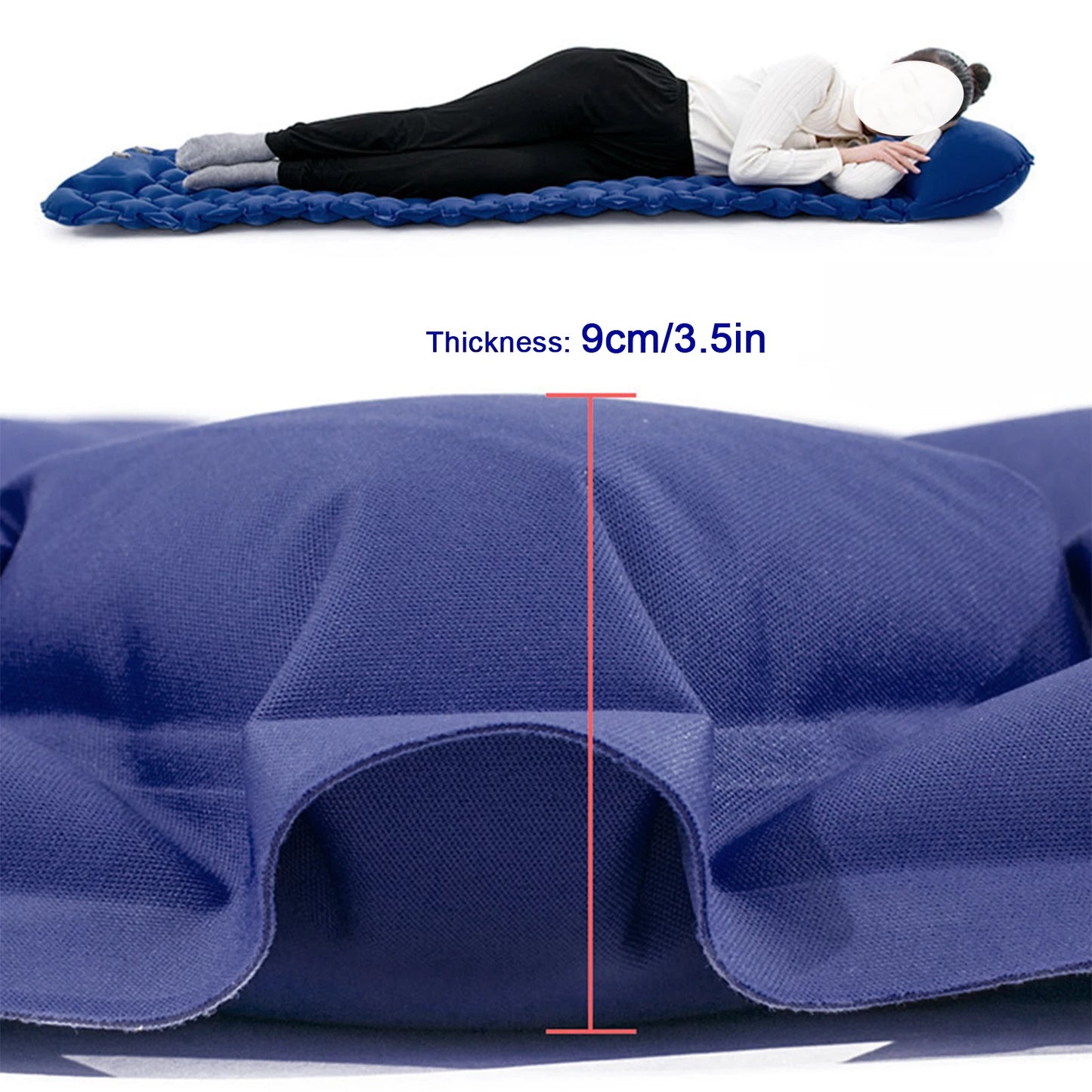 Tomshoo Inflatable Mattress 1/2 Person Camping Mat with Air Pillow Portable Air Mattress Waterproof Backpacking Sleeping Pad