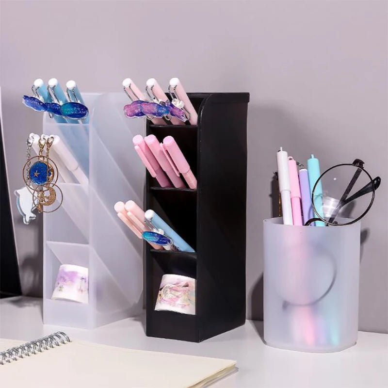 Sharkbang Desk Pen Holder Pencil Makeup Storage Box Kawaii Large Capacity Desktop Organizer Stand Case School Office Stationery