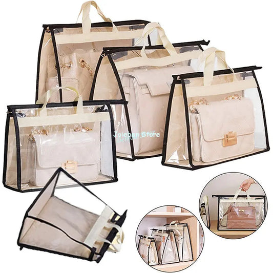 Handbag Storage Organizer Dust Bags Purses Handbags Dust Cover Closet Clear Purse Protector Storage Bag Closet Bag Organizers