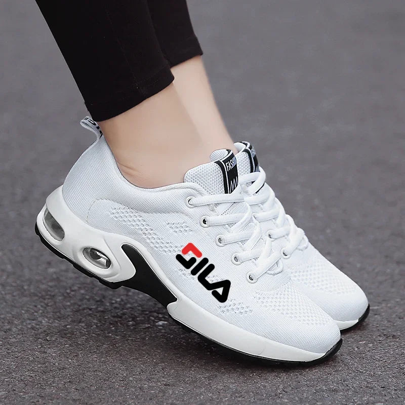 New Running Shoes Ladies Breathable Sneakers Summer Light Mesh Air Cushion Women's Sports Shoes Outdoor Lace Up Training Shoes