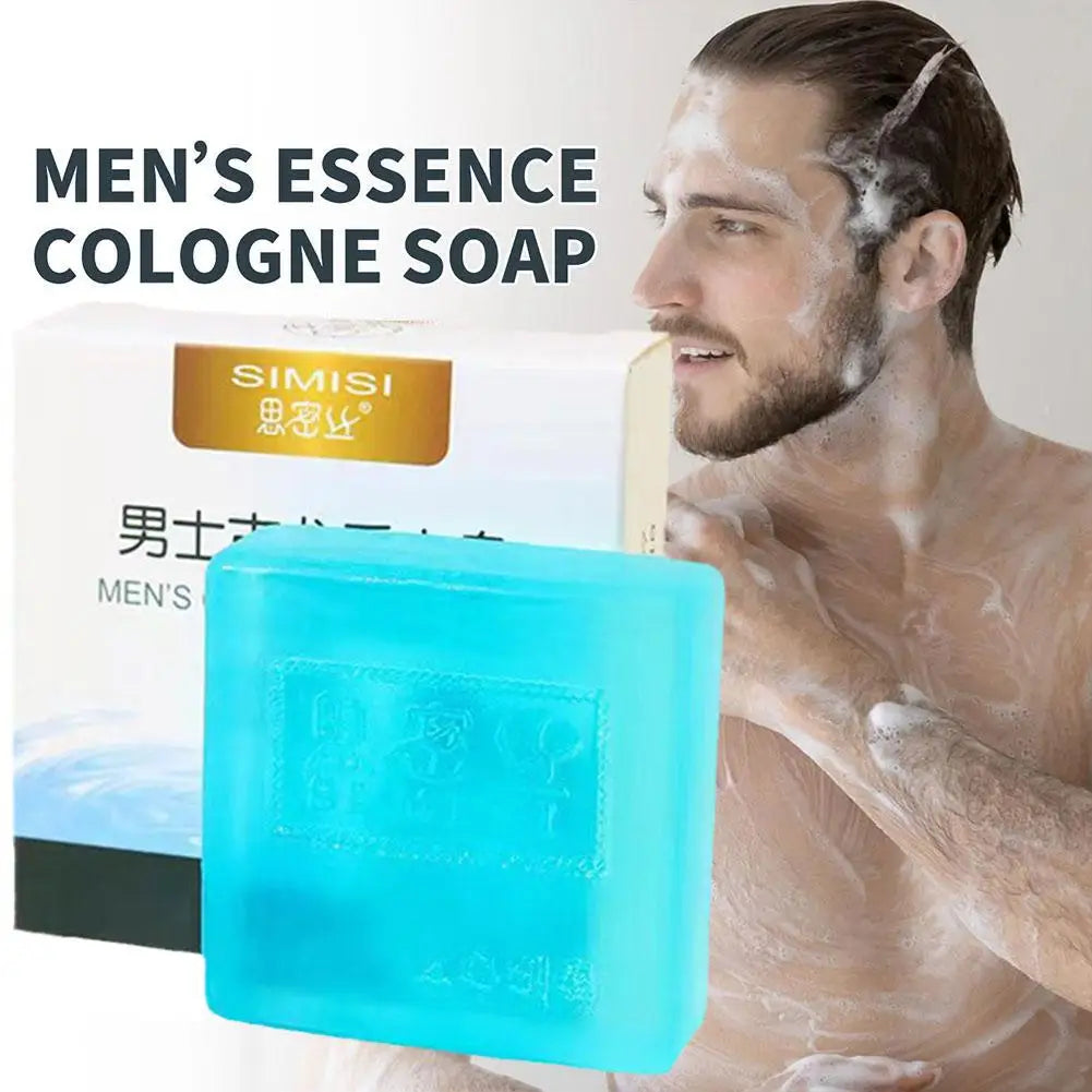 Mens Cologne Perfume Soap Bar Deep Cleaning Brightening Moisturizing Face Bath Lasting Soap Soap Essential Long Oil Fragran K7X0