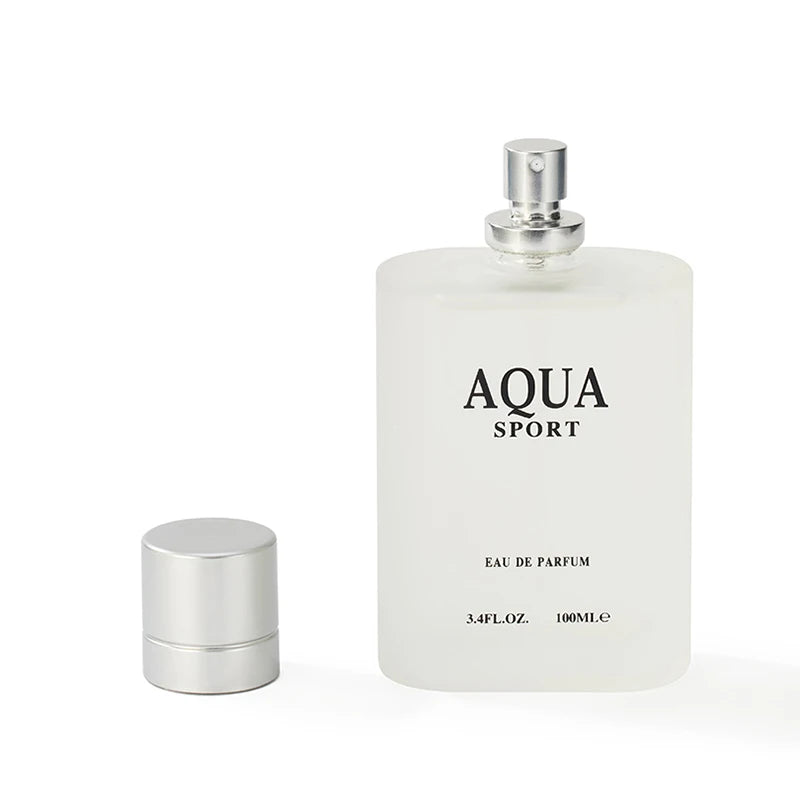 100ML 3.4FL.OZ AQUA Men's Perfume EDP, Aquatic Aromatic Eau de Parfum, Lime Marine Musk Fresh Ocean Fragrance Spray for Men