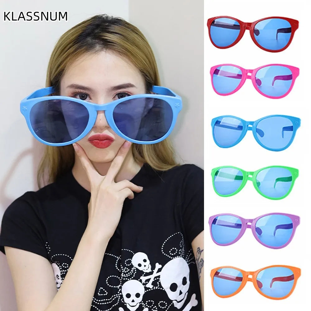 Dress Up Cool Glasses Holiday Makeup Whimsy Hearts Super Large Sunglasses Personality Exaggerated Birthday Party Selfie Props