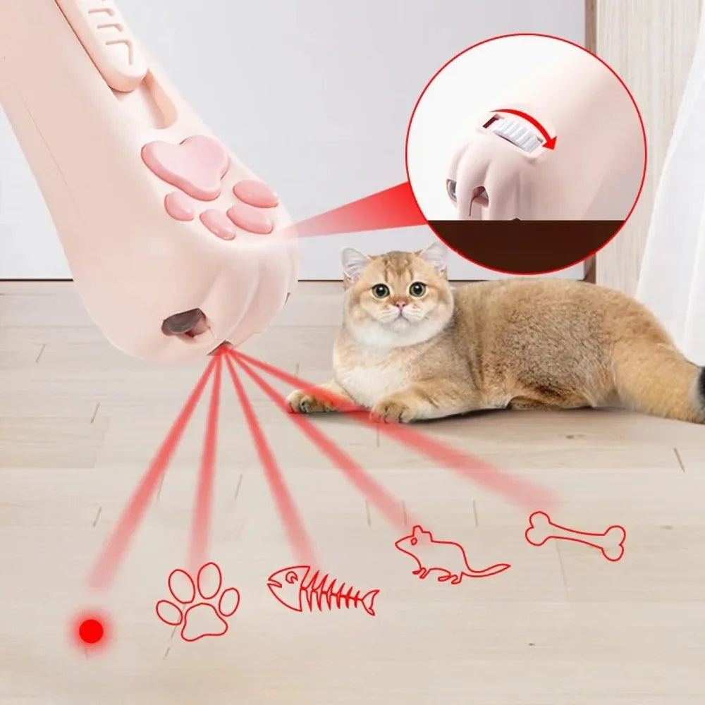 Laser Cat Teaser with Keychain USB Charging Pet Projector Pen Interactive Training Toy Pet Supplies