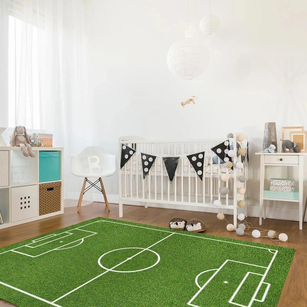 Sports Grass Soccer Field Carpet for Living Room Home Decor Sofa Table Large Area Rugs Children's Play Non-Slip Floor Mat Decor